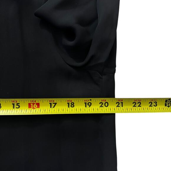 Vince Black Silk Collared Long Sleeve Shirt Women's Top Size 12 | 5-30 - Picture 5 of 6